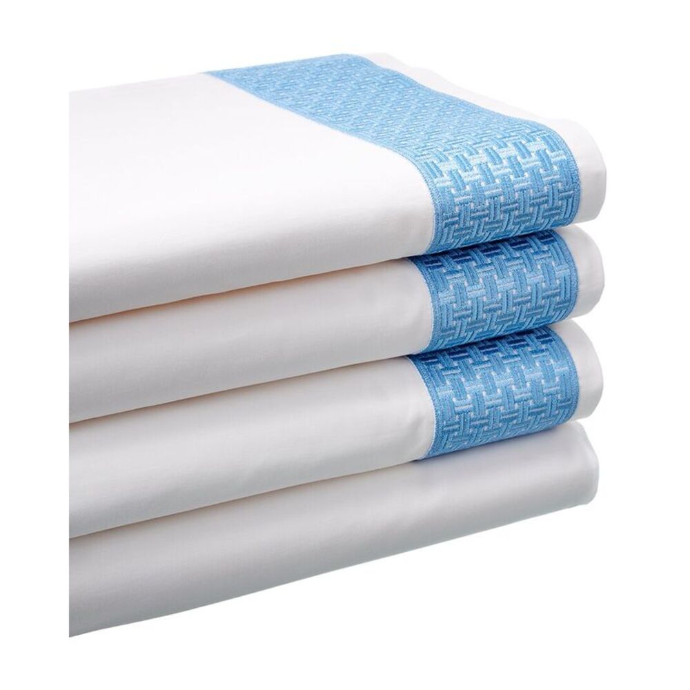 Maurizio Italy Basket Weave Sheet Set, Blue